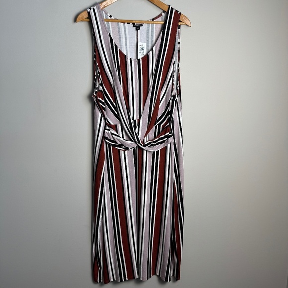NEW Torrid 4 Women's Sleeveless Striped Twist Front Dress Bodycon‎ Size 26 - Picture 1 of 14